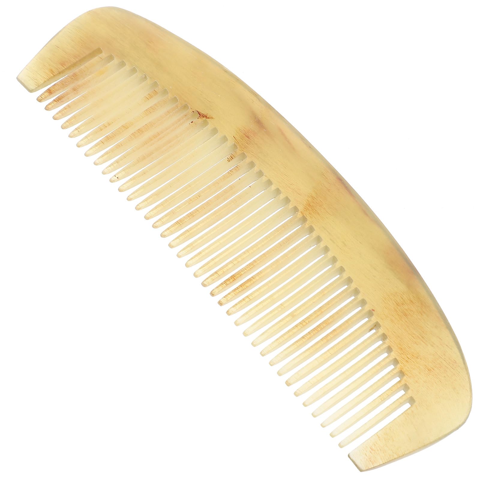 minkissy Handmade Labour Comb - Buffalo Horn Comb Pocket Hair Comb Ox Horn Hair Comb for Women Miss Natural