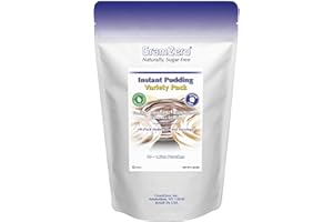 GramZero Variety (Vanilla, Chocolate, Butterscotch, Banana, Lemon) Sugar Free Pudding Mix Variety 10-Pack, Great For Nutrition Club Meal Replacement Shakes, Low Calorie Dessert, Stevia Sweetened
