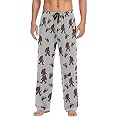 JUDIAN 80s 90s Men's Pajama Bottoms Soft Sleep Pant with Pockets Sleep Pj Lounge Pants for Men