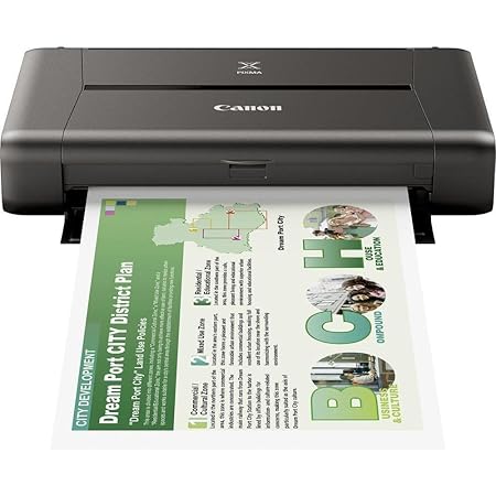 Canon Pixma iP110 mobiler Tintenstrahldrucker (9.600 x 2.400 dpi, USB, WLAN, Pixma Cloud-Link, Apple AirPrint) (ohne AKKU)