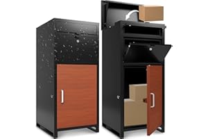 KAER Package Delivery Boxes for Outside - 36x16x16 Inch Heavy-Duty Waterproof Parcel Drop Box, Lockable Windproof Outdoor Mail Security Container (36.6x15.7x15.7in)