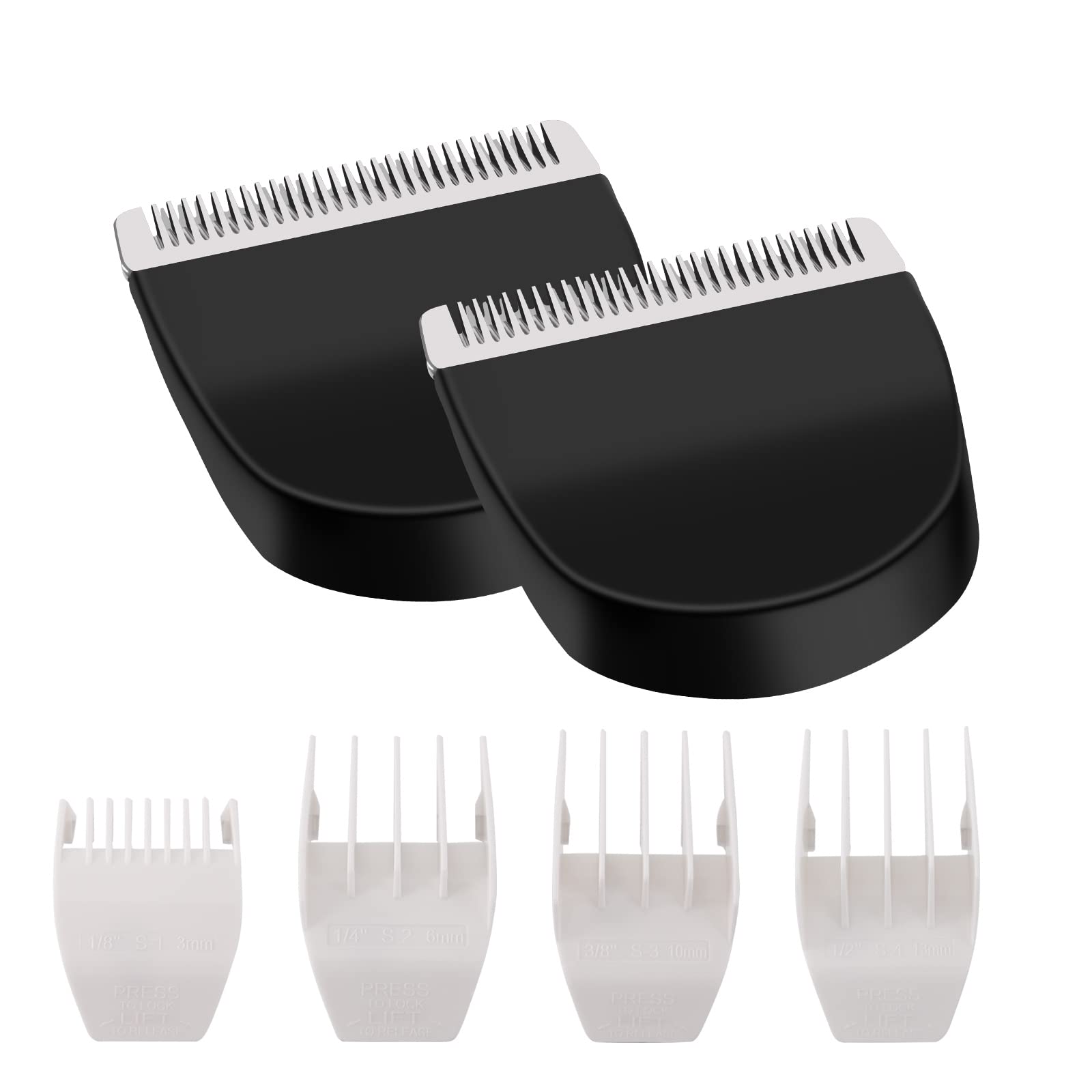 Photo 1 of 2 Pack Professional Peanut Clipper/Trimmer Snap On Replacement Blades #2068-300 - Compatible with Wahl Peanut Hair Clipper/Trimmer, Black