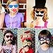 Miayon 58PCS Colorful Props On A Stick Mustache Photo Booth Party Fun Wedding Favor Christmas Birthday Favor
