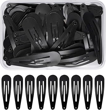 Natuce 50pcs Pinces A Cheveux Fille Barrette Noir Enfant Epingle A Cheveux Femme Barrettes A Cheveux En Metal Snap Barettes Accessoires De Cheveux Barettes Des Cheveux Pour Fille Enfant Bebe Amazon Fr