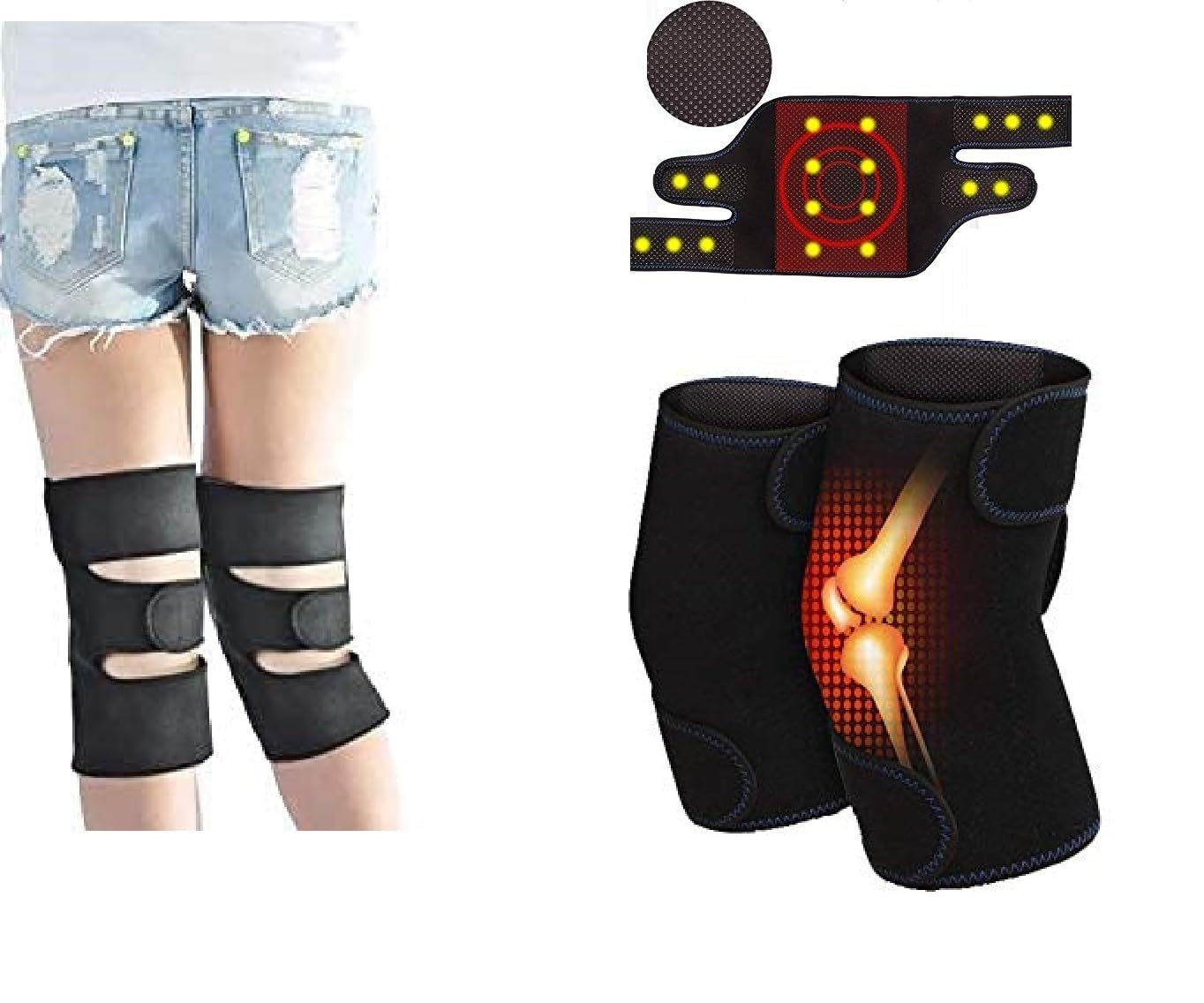Self Heating Kneepad, Adjustable Knee Pads Knee Support Brace Protector Pain Relief Health Care