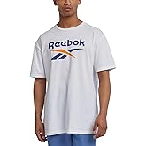 Reebok Mens Regular fit Short Sleeve Graphic T-Shirt Shirt XL White Solid