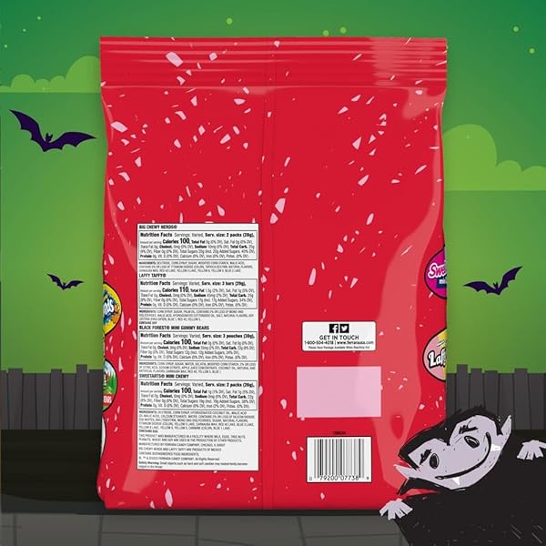 SWEETARTS ASSORTED TRICK OR TREAT CANDY, DRACULA DELIGHT MIX, 115CT BAG