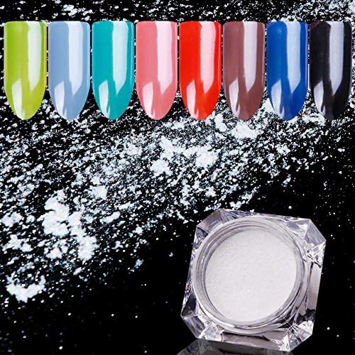 Cattie Girl 1.5g Diamond Pearl Powder Pearly White Nail Glitters Shine Nail Pigment Chrome Powder DIY Manicure Nail Art Decoration