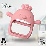 Infatot Teething Mitten Chicken Silicone Baby Glove Plum view 5