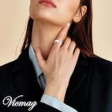 Vicmag 4X Strength Magnetic Copper Ring for Women 2 Pack Black Silver view 7