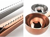 Kuou 2Pcs Coffee Scoop with Clip Stainless Steel Ground Coffee Sealer Silver view 3