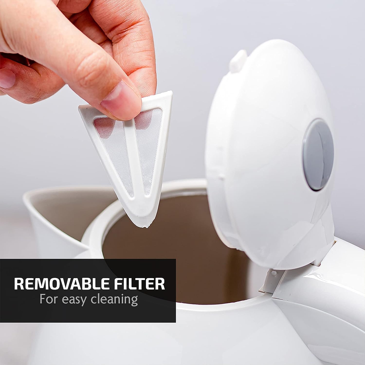 OVENTE Electric Kettle, Hot Water, Heater 1.7 Liter - BPA Free Fast Boiling Cordless Water Warmer - Auto Shut Off Instant Water Boiler for Coffee & Tea Pot - White KP72W - Image 7