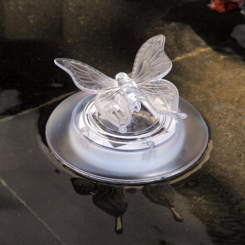 Asarly 2PCS Solar Powered Glow Lights, Floating Pool & Pond Lights, Butterfly & Dragonfly Design, Multi-Colored, Waterproof, Outdoor/Indoor Use