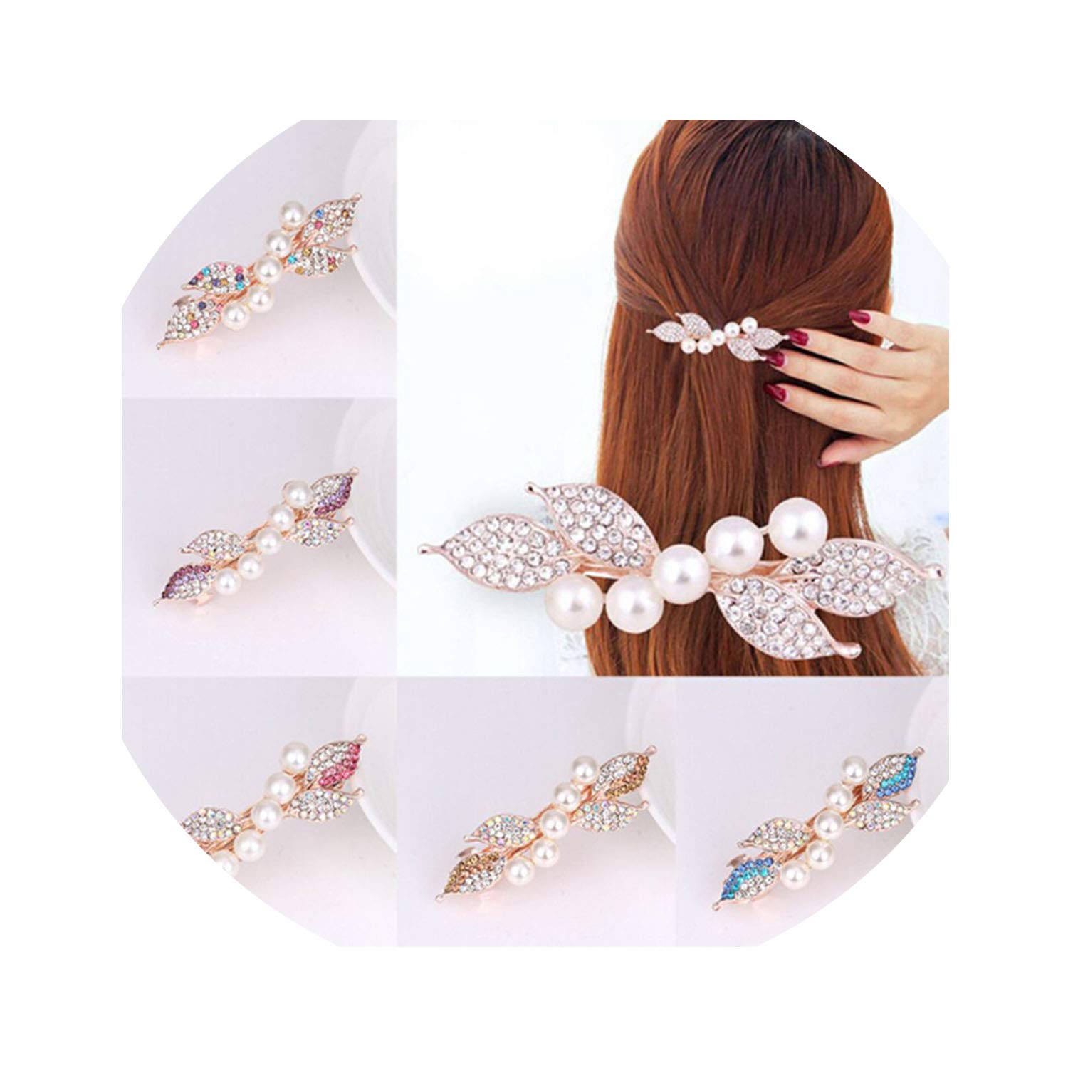 Amazon Com 1pcs Chic Metal Leaf Shape Hair Clip Barrettes