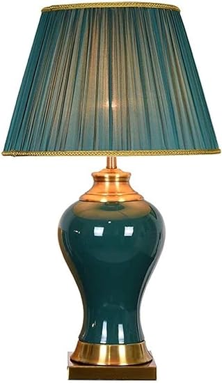 Ylsp Amerikanische Landhausstil Lampen Keramik Blau Die Farben Blau Kupferbasis For Zimmer Schlafzimmer Nacht Nachtschrankchen Buro Zu Hause Lebt Color Size Amazon De Kuche Haushalt