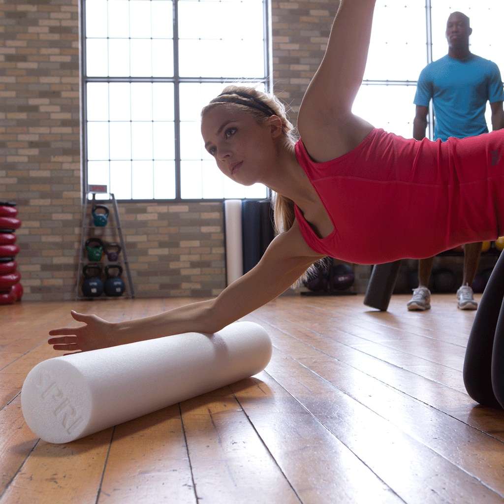 SPRI Foam Roller, Full Round, 12 x 4Inch Exercise Foam