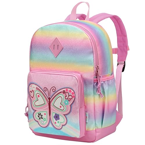 VASCHY Toddler Kids Backpacks Girls, Cute Water Resistant Giltter