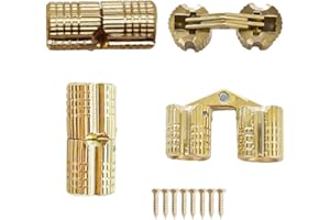 BENLIUDH 8mm Invisible Brass Barrel Hinges Hidden 180 Degree Opening Angle for DIY Jewelry Box Hand 4 pcs