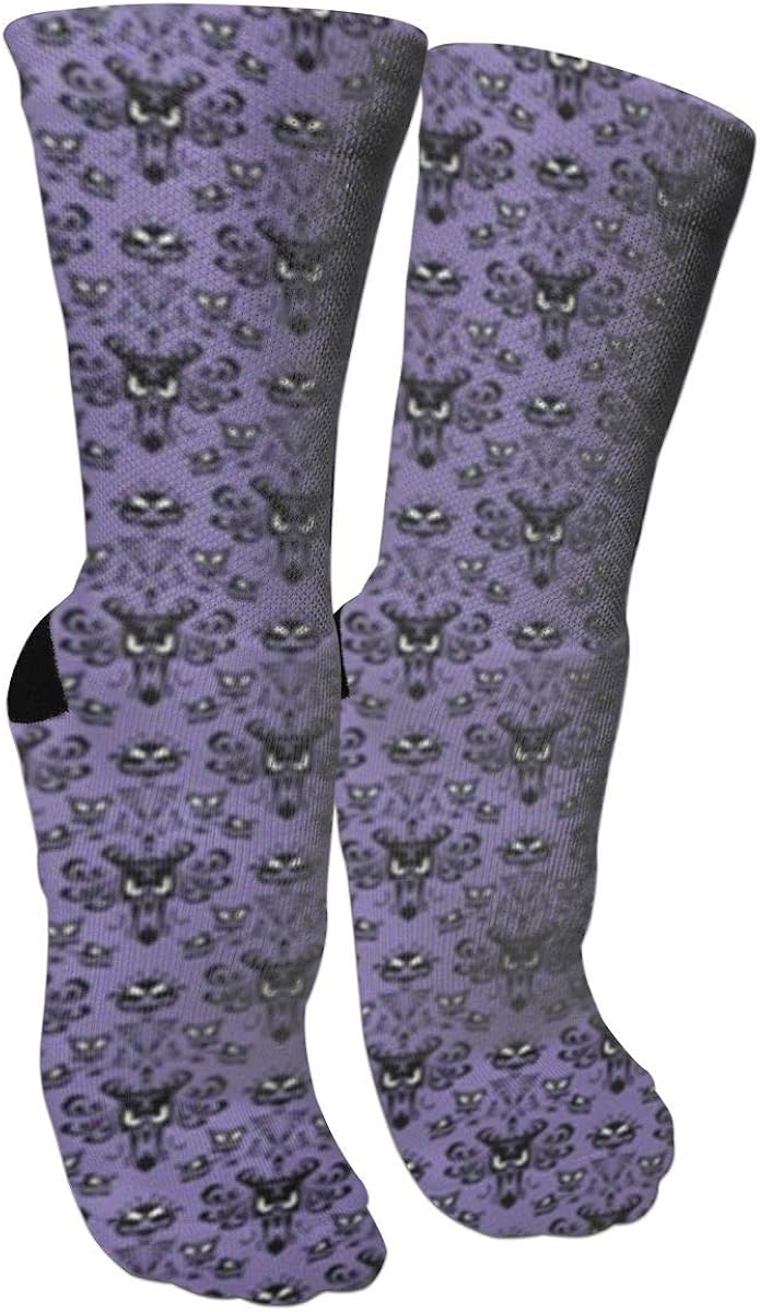 Haunted Mansion Compression Socks Unisex Printed Socks Crazy Patterned Fun Long Cotton Socks Over The Calf Tube