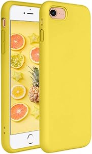 iPhone SE Case(2020),iPhone 8 Case, iPhone 7 Case, Pelipop Yellow Colorful Slim Fit Anti-Scratch Soft TPU Gel Silicone Skin Frosted Protective iPhone Cover for iPhone SE/7/8(Yellow)