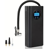 ABEAUROOSE Tire Inflator Portable Air Pump, Cordless Air Compressor for Car Tires, Electric Pump for Ball, Bicycle, Motorcycle (Black)