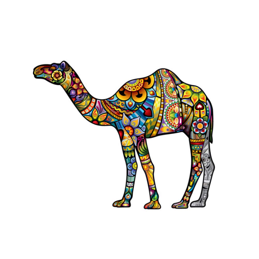 Colorful Walking Camel Wall Sticker for Home Decor