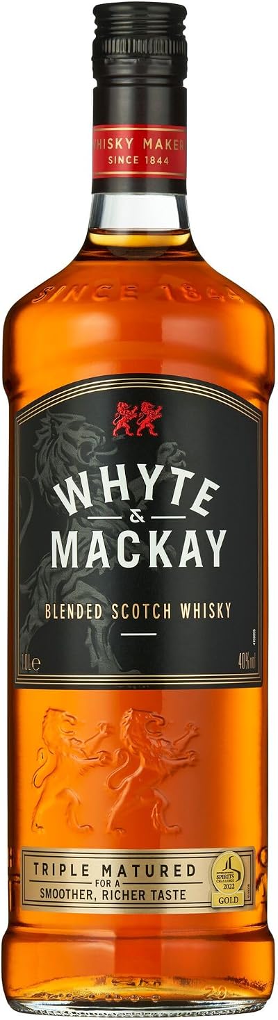 Whyte & Mackay Blended Scotch Whisky 1L 40% Richer Smoother Triple Matured