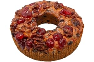 VILLAGE GIFT IMPORTERS Old Fashioned Fruit Cake | Candied Fruits and Nuts | Hand Crafted and Slow Baked | Traditional Recipe | Christmas and Winter Holiday Dessert