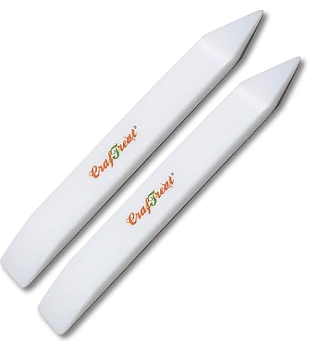 Plioir En Téflon Blanc Craftelier - Taille XL Pour Pliage Précis Du Papier, Carton Et Scrapbooking