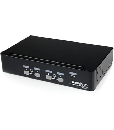 Amazon.com: StarTech.com 4 Port DisplayPort KVM Switch w/ Audio