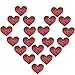 YPS 10 Pairs Disposable Adhesive Pasties - Sexy Nipple Cover Multi Colors (10 Pairs Heart Glitter-Red)