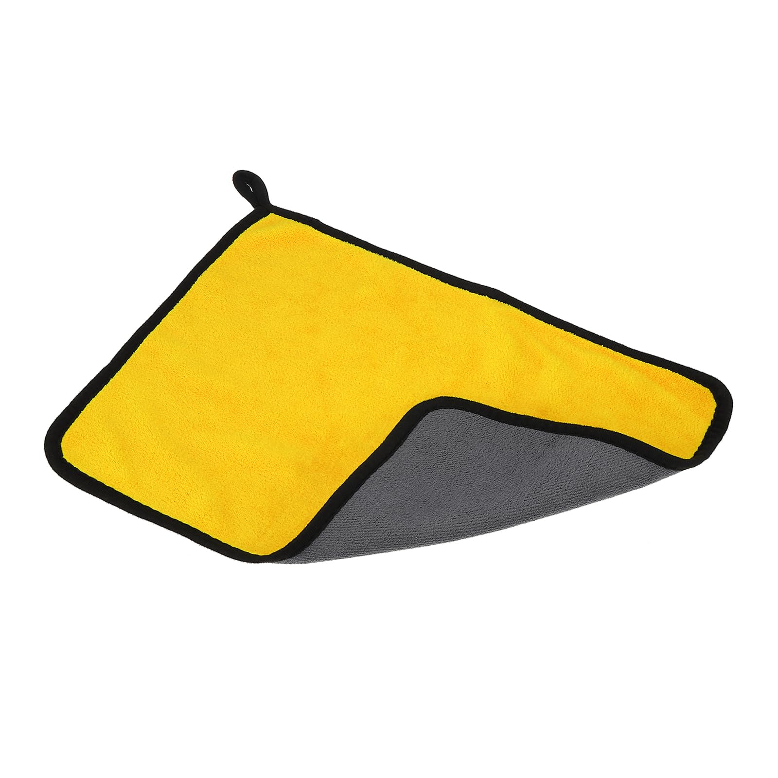 PATIKIL 11.8x15.7 Inch Billiard Cue Towel, Pool Cue Cleaner Shaft Cloth Coral Fleece for Snooker Pole Pool Table Cue Accessories, Yellow Grey