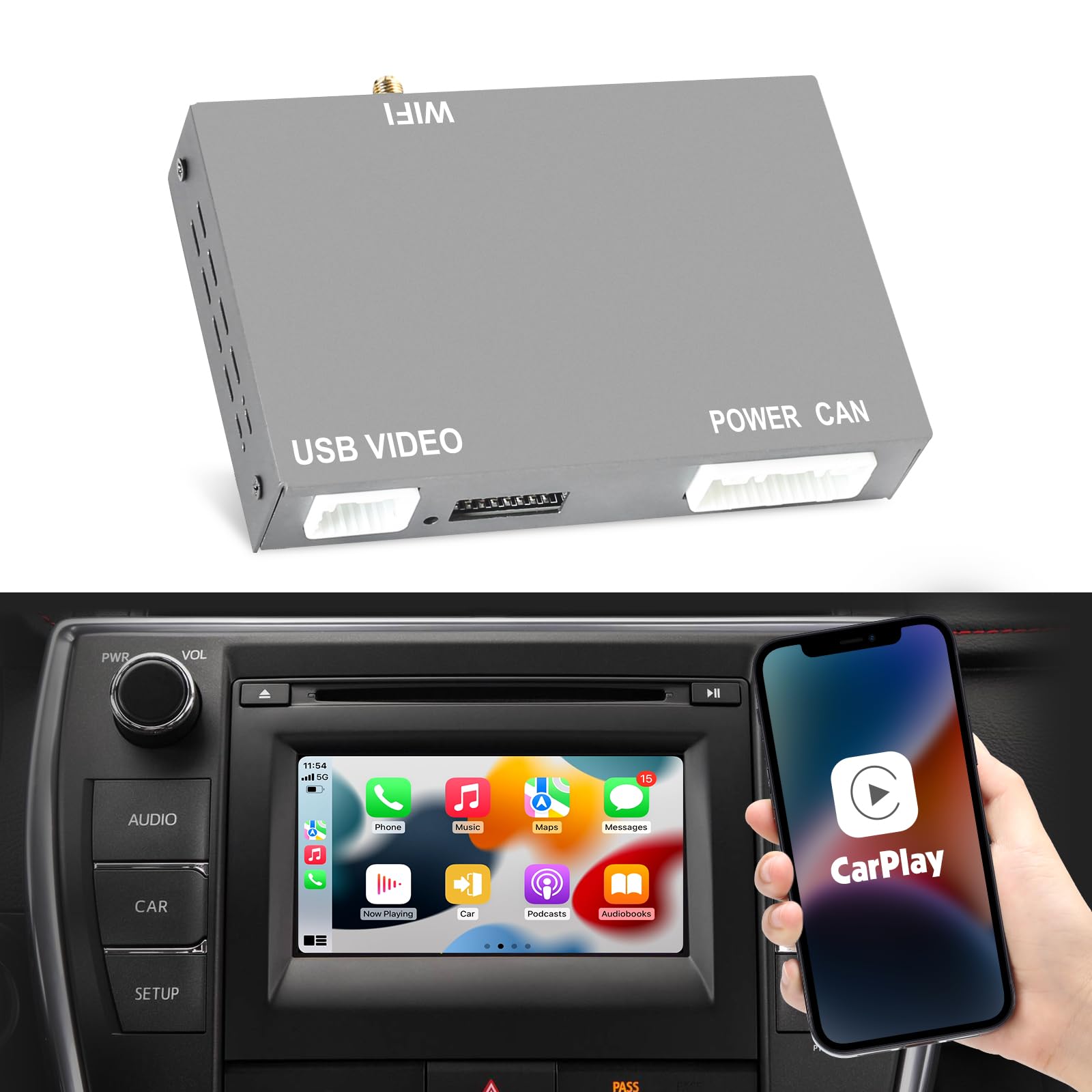 Wireless CarPlay & Android Auto Receiver SmartBox for Toyota Touch2 ...