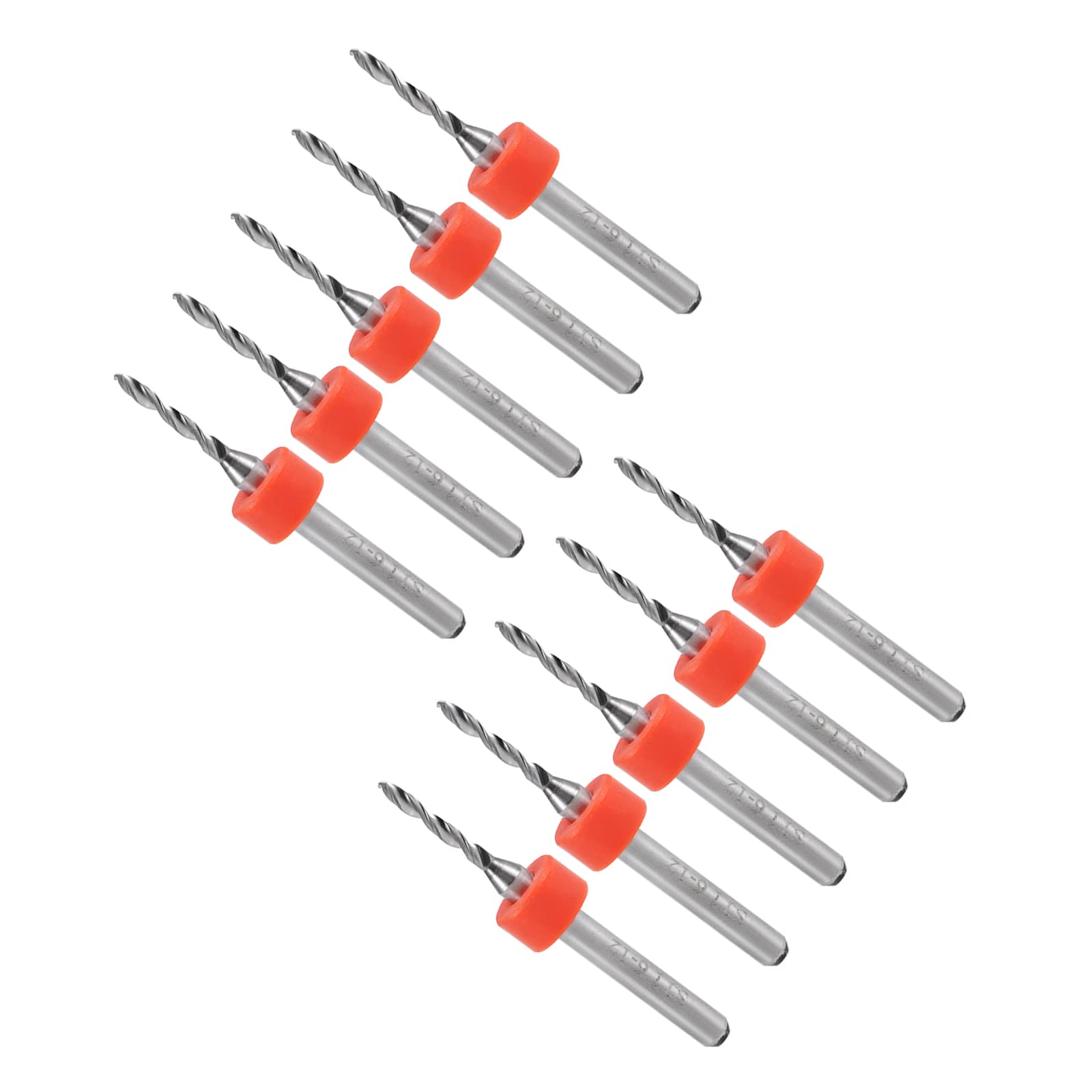 CoCud Micro PCB Drill Bits, 1/8" Shank 0.7mm Cutting Edge, Tungsten Carbide Print Circuit Board Drill Bit - (Applications: for CNC Drilling Engraving Machine), 10-Pieces