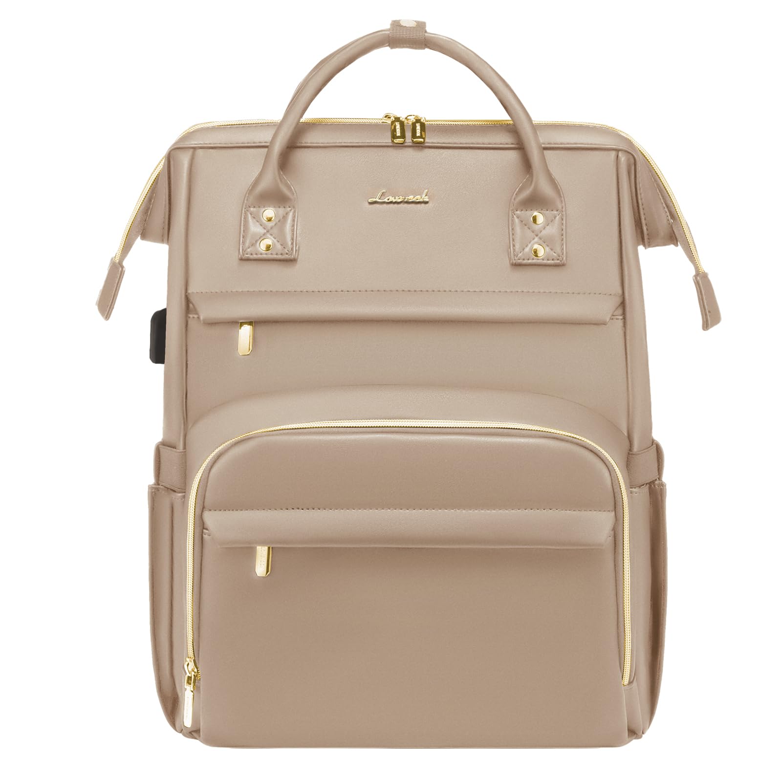 Photo 1 of * LOVEVOOK bags are not made from real leather; they are made from vegan leather**** LOVEVOOK Leather Laptop Backpack for Women 15.6 inch,Travel Backpack Purse Nurse Teacher Backpack Computer Laptop Bag,Professional College Business Work Bags Carry On Bac