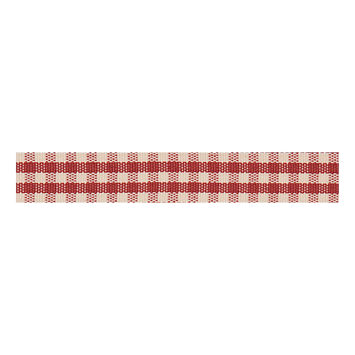 Berisfords Rustic Gingham, Polyester, Ivory/Dusky Pink, 10.2 x 3 x 10.2 cm