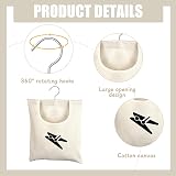 TSLBW Peg Bag Clothespin Storage Bag 30x25 cm White Canvas view 3