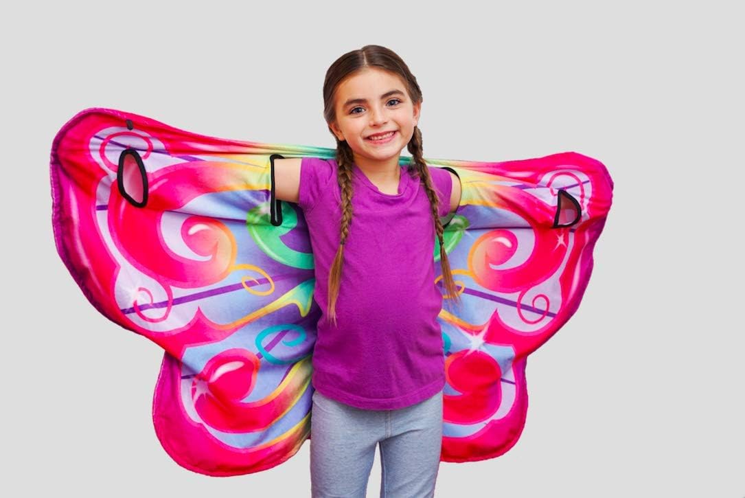 Cozy Wings by Jay at Play Rainbow Butterfly - Wrap Around Magic Wings Keep Kids Warm & Cozy for Naptime, Playtime, or Anytime – Size Fits Most Kids