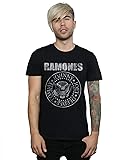 Ramones Men's Distressed Seal T-Shirt XXX-Large Black