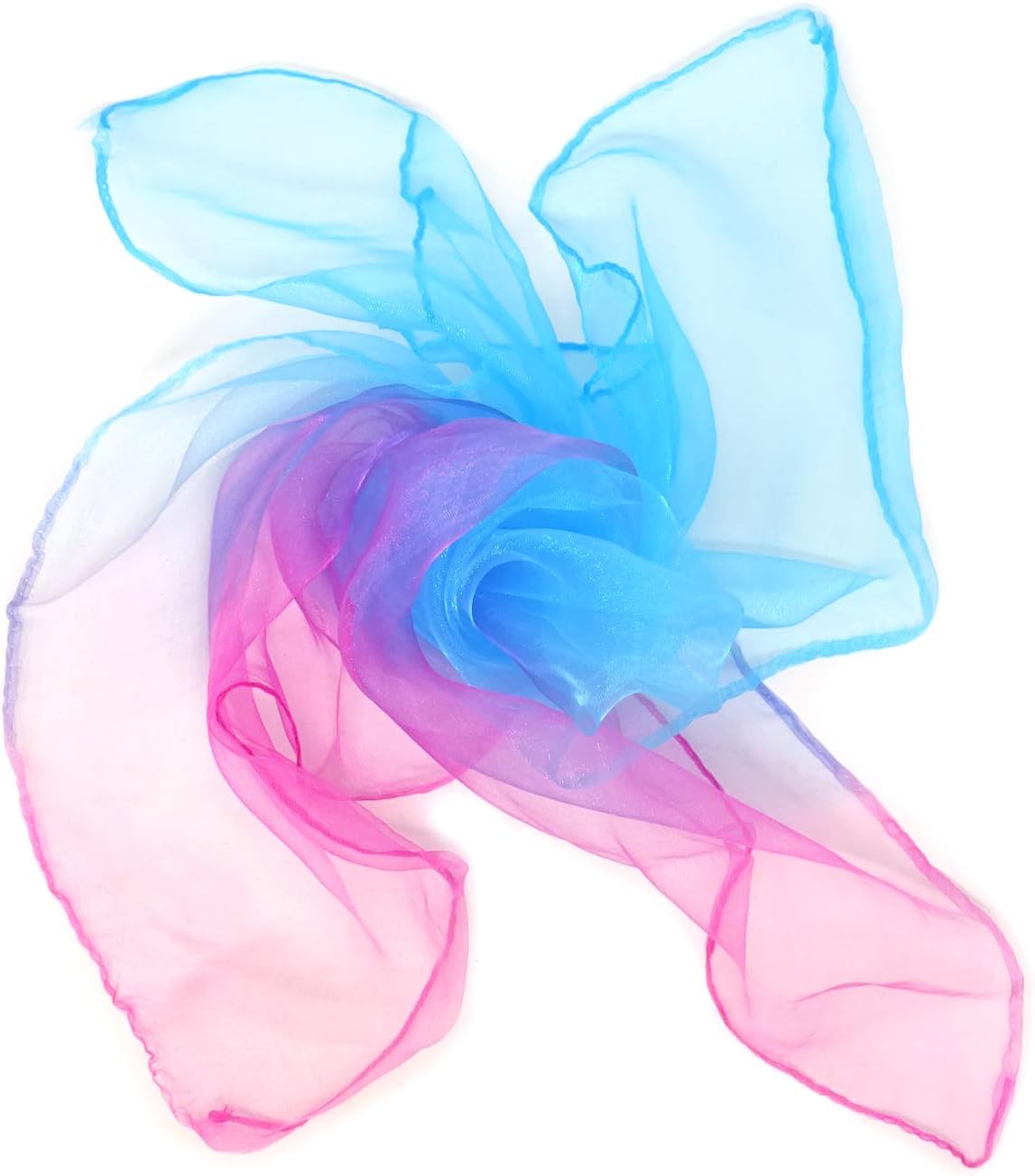 HONBAY 12PCS Gradient Color Square Scarves Juggling Scarves Silk Dance Scarves Performance Props,24 x 24 Inch: Toys & Games