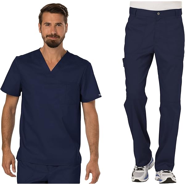 Amazon.com: Cherokee Men Scrubs Set Workwear Revolution WW690
