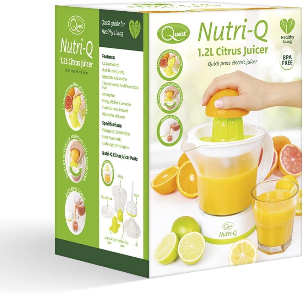 Nutri-Q 34210 Electric Quick Press Citrus Jug Juicer, Plastic, 40 W, 1.2 liters - Image 3