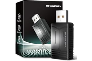 HEYINCAR+ H-Air Wireless CarPlay & Android Auto Adapter, 2025 Upgrade, Plug & Play USB Dongle, Convert Wired CarPlay Auto to Wireless, No Latency, Fast Connection, for Apple iPhone & Android Phones