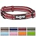 Blueberry Pet Essentials Safe & Comfy 3M Reflective Adjustable Dog Collar - Marsala Red, Medium, Neck 14.5