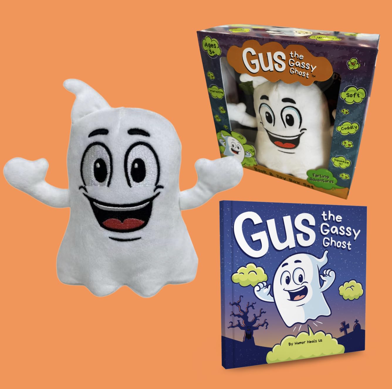 Gus the Gassy Ghost Interactive Farting Toy and Book Box Set Image