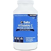 C-Salts Ascorbic Acid Powder 1000mg - Pure Vitamin C Supplement for Immune Support and Antioxidant Defense - 100% Pure with No Additives, cGMP Certified, Non-GMO, 24oz
