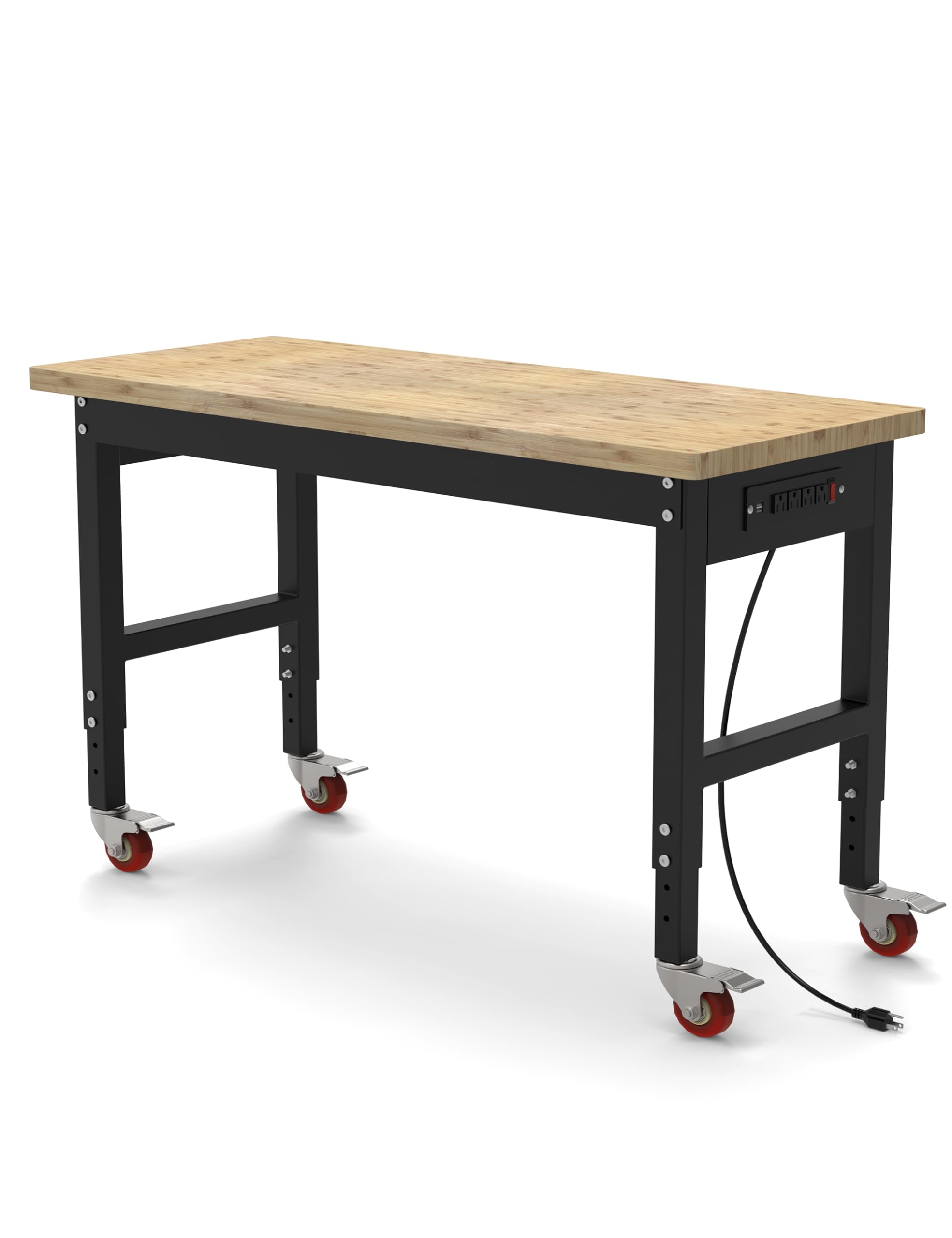 Photo 1 of **DAMAGE**GAOMON Height Adjustable Workbench, 48" L X 24" W,2200 Lbs Weight Capacity with Power Socket,Cable for Garages, Workshops, Homes & Offices (Rubber Pads)