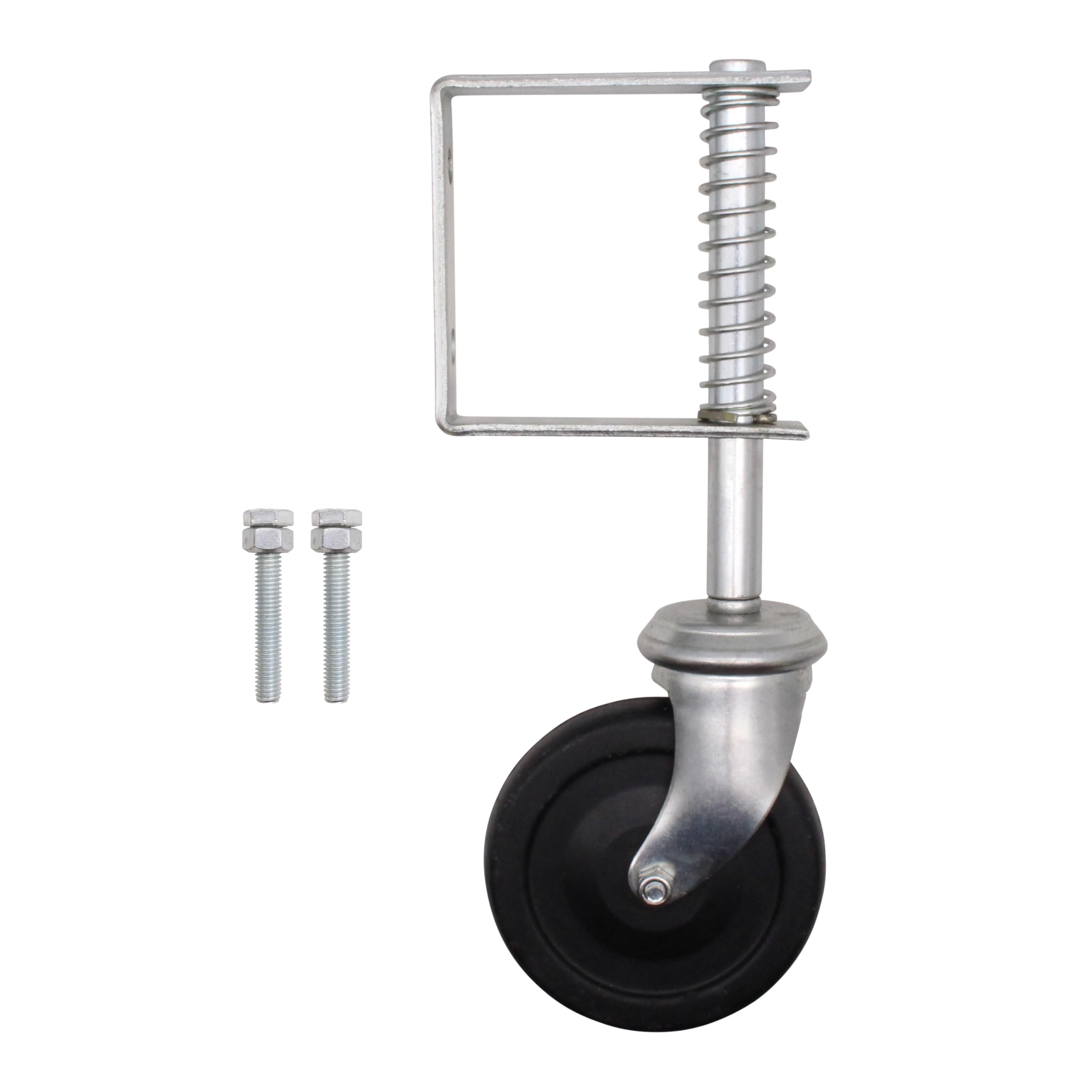 EAI Gate Wheel | Heavy Duty Spring Loaded Gate Support Wheel | Galvanised Max Load 100kg - Pack of 1 with Fixings