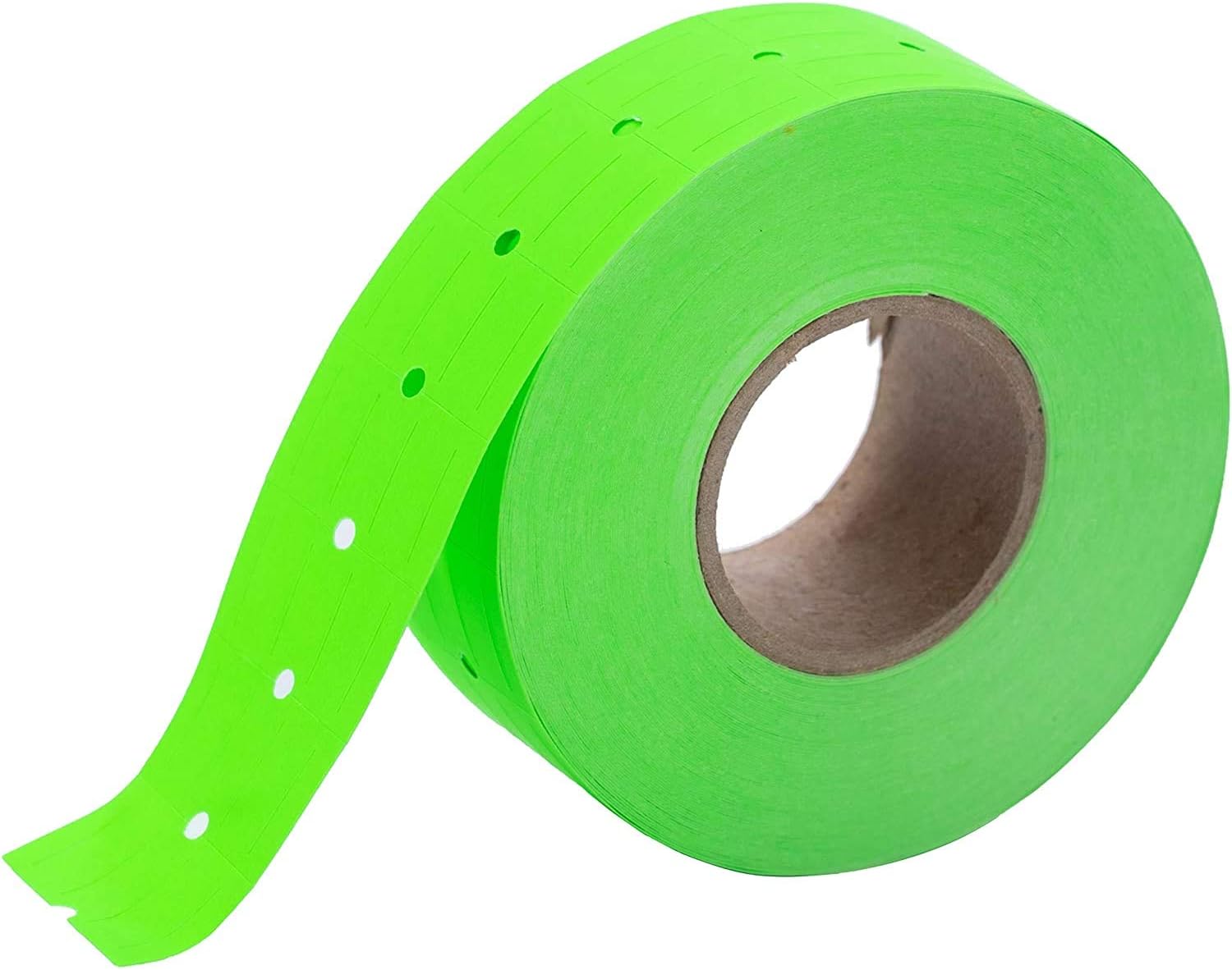 Fluorescent Green Perco Labels for Perco 2 Line Labeler Gun - 1 Sleeve, 6, 000 Labels - with Bonus Ink Roll : Office Products