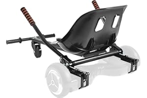 Yorovent Hoverboard Seat Attachment Straps Not Required, Hover Board Go Kart Accessory w/Locking Mechanism,265lbs Hover cart 25”-33.3” Adjustable,Bigger&Sturdier Seat,Fit 6.5” 8.5” 10” Hoverboard